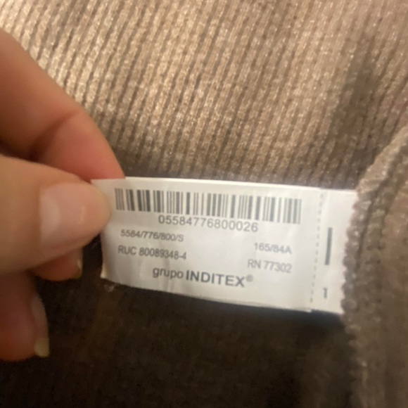 Zara Brown Button-Up Ribbed Jacket - Picture 8 of 10